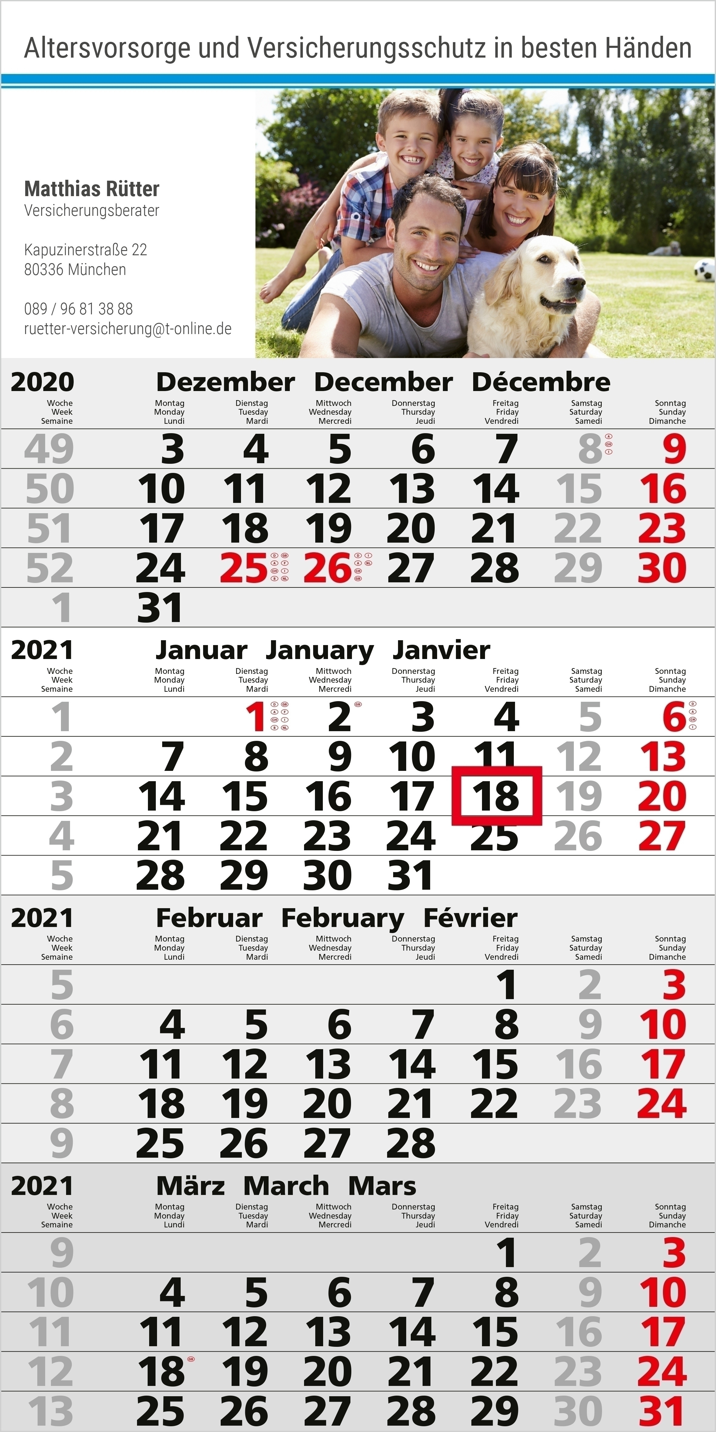 x.press Organisationskalender Mega 4 Post A x.press