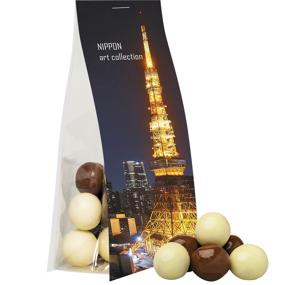 Bio Knusperkugeln-Mix, ca. 20g, Express Blockbodenbeutel mit Werbereiter