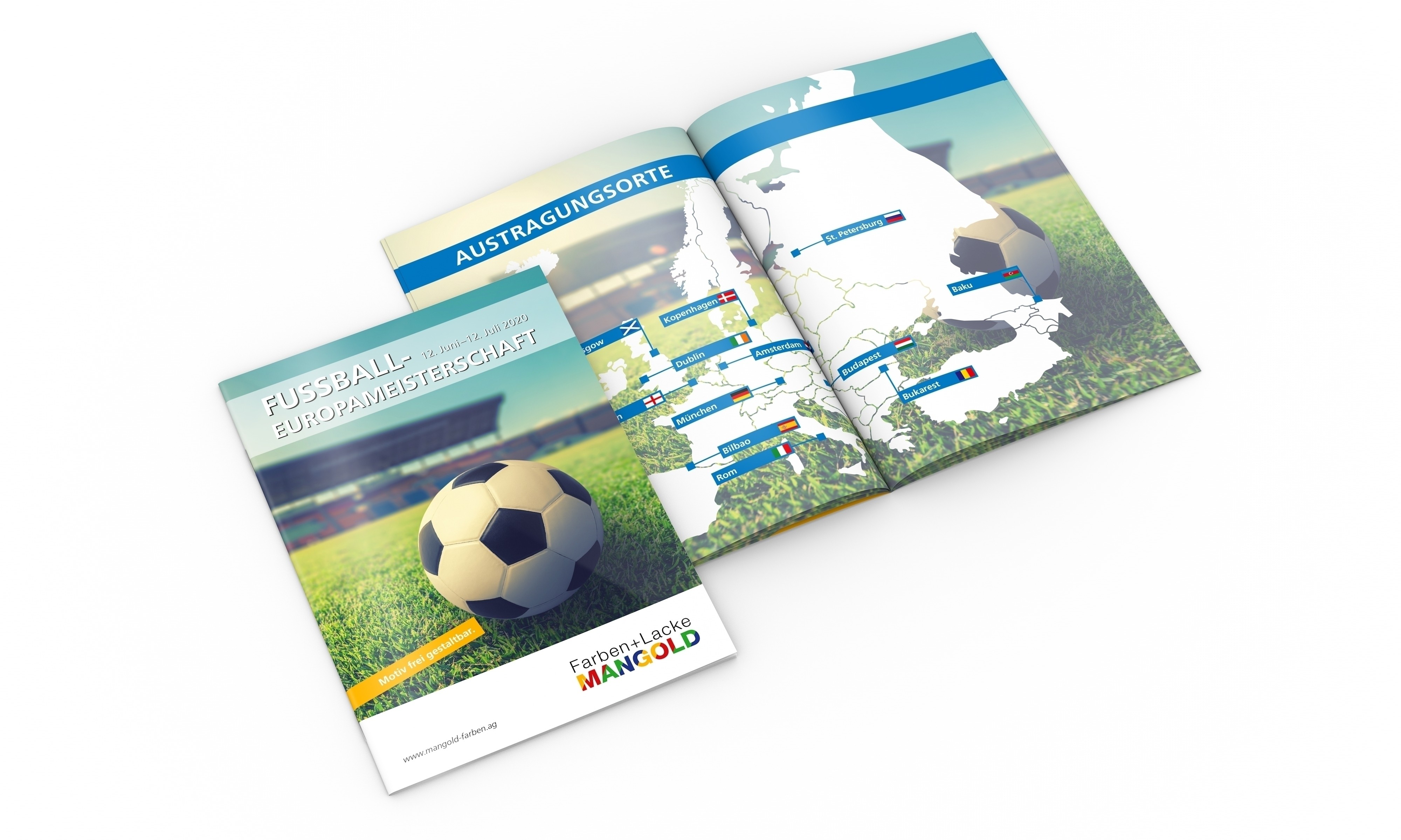 Fußball-Europameisterschaft 2020 EM-Miniplaner - Version B