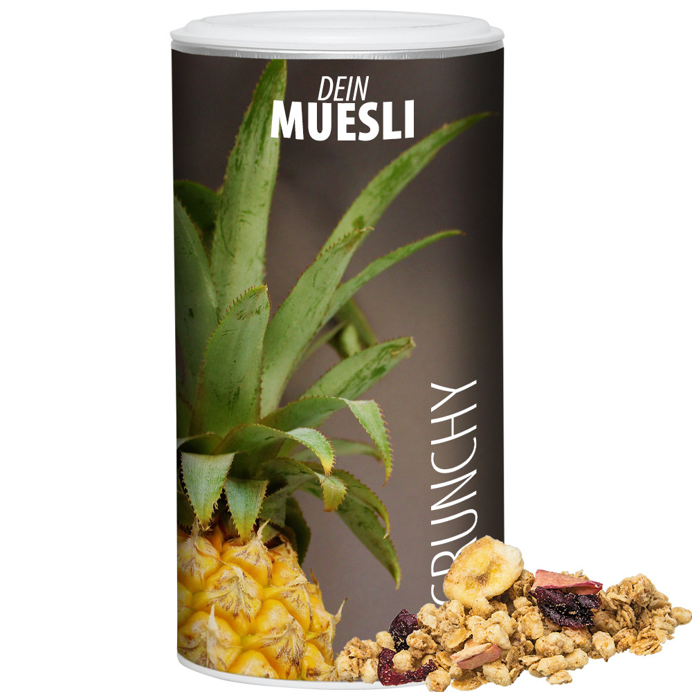 Müsli Knusper Früchte, ca. 150g, Pappdose Medium