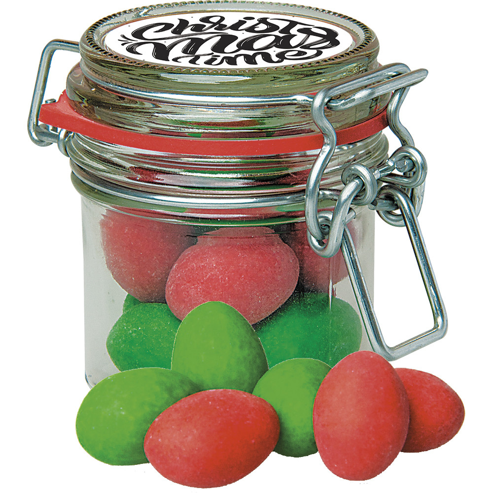 Bunte Mandeln, ca. 70g, Bonbonglas Mini