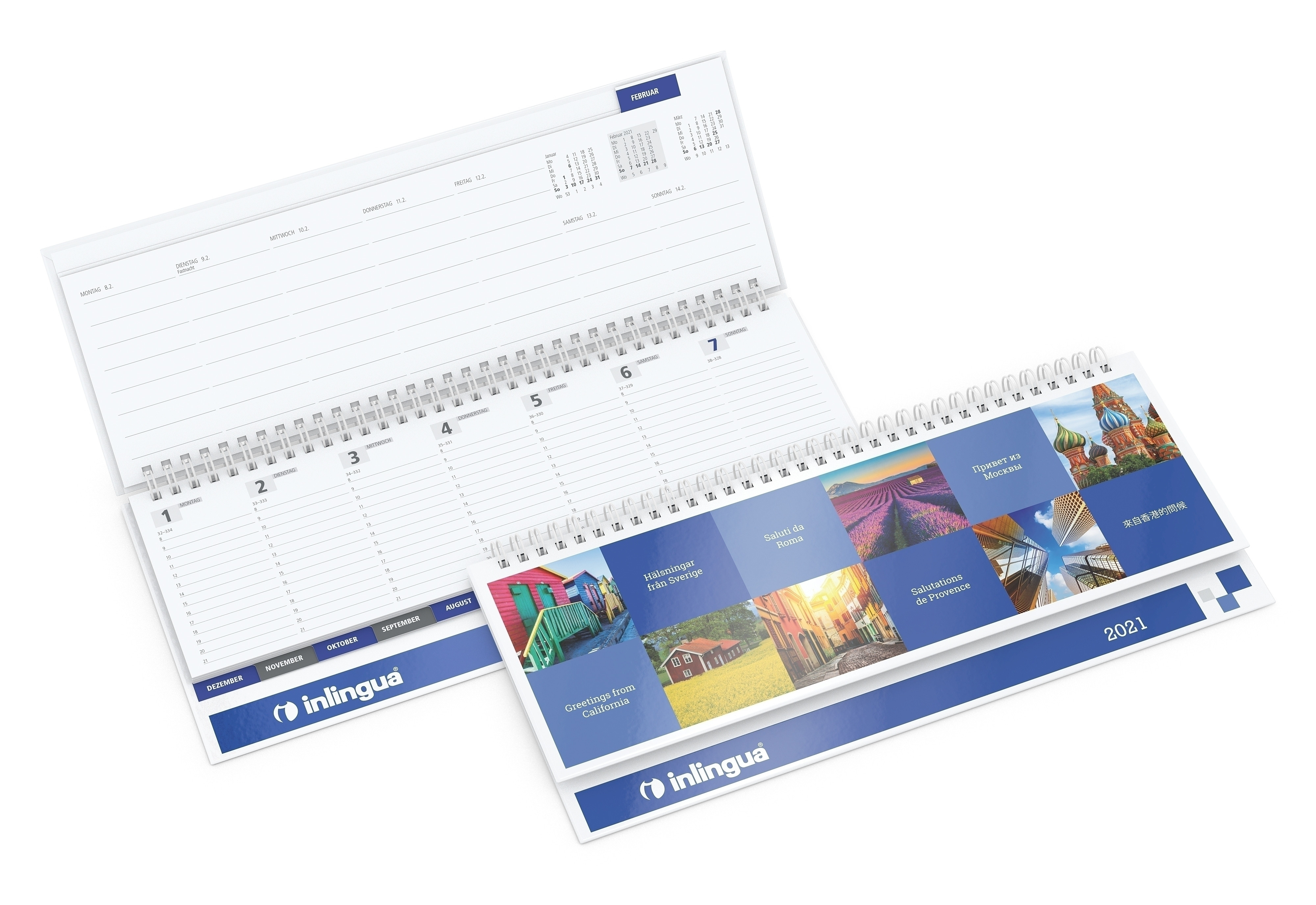 Tisch-Querkalender Master Register Cover-Star gloss-individuell bestseller