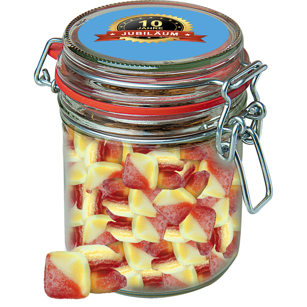 Rote Grütze-Vanille Bonbons, ca. 200g, Bonbonglas Maxi