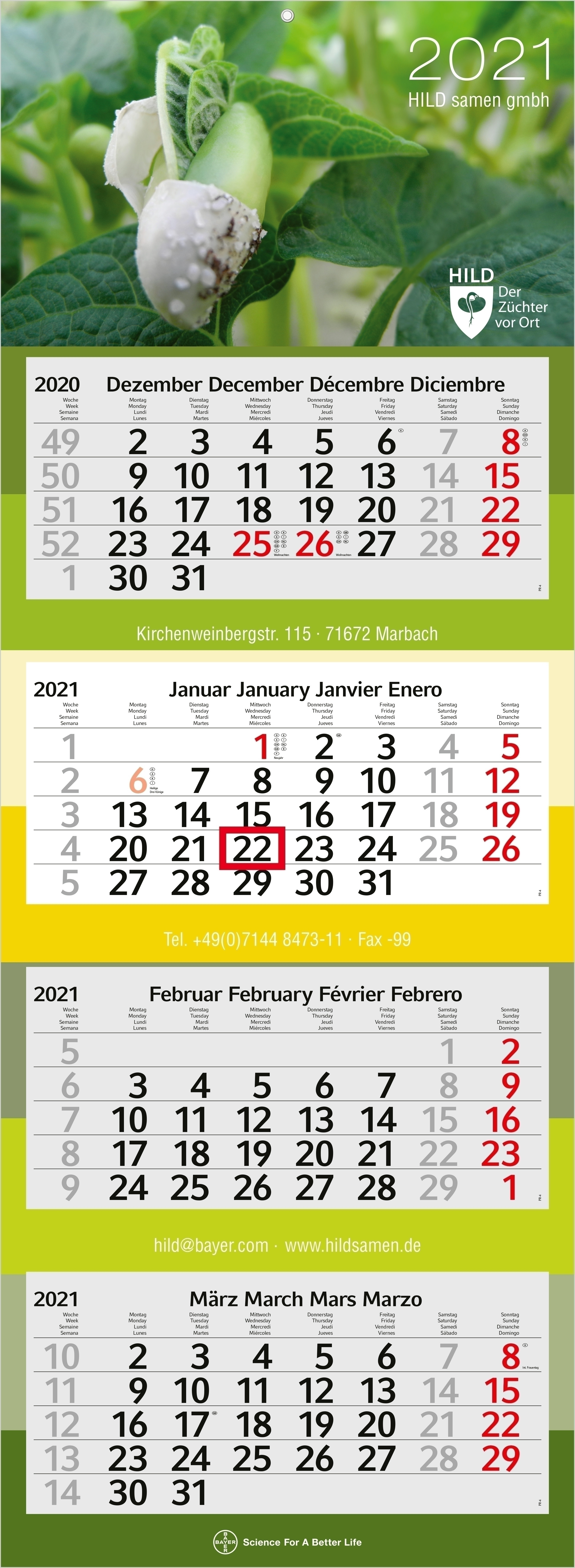 Mehrblock-Monatskalender Profil 4 bestseller