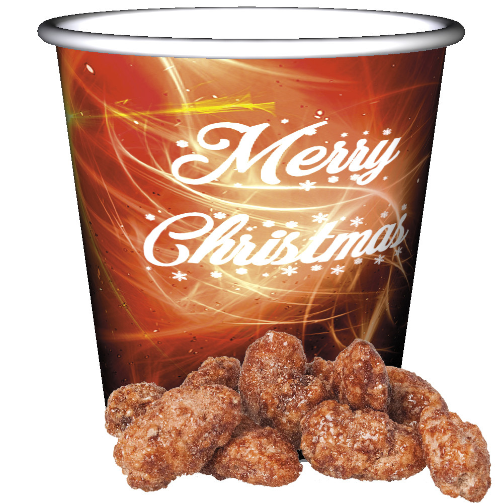 Bio Feuergebrannte Mandeln, ca. 40g, Snackbecher Mini