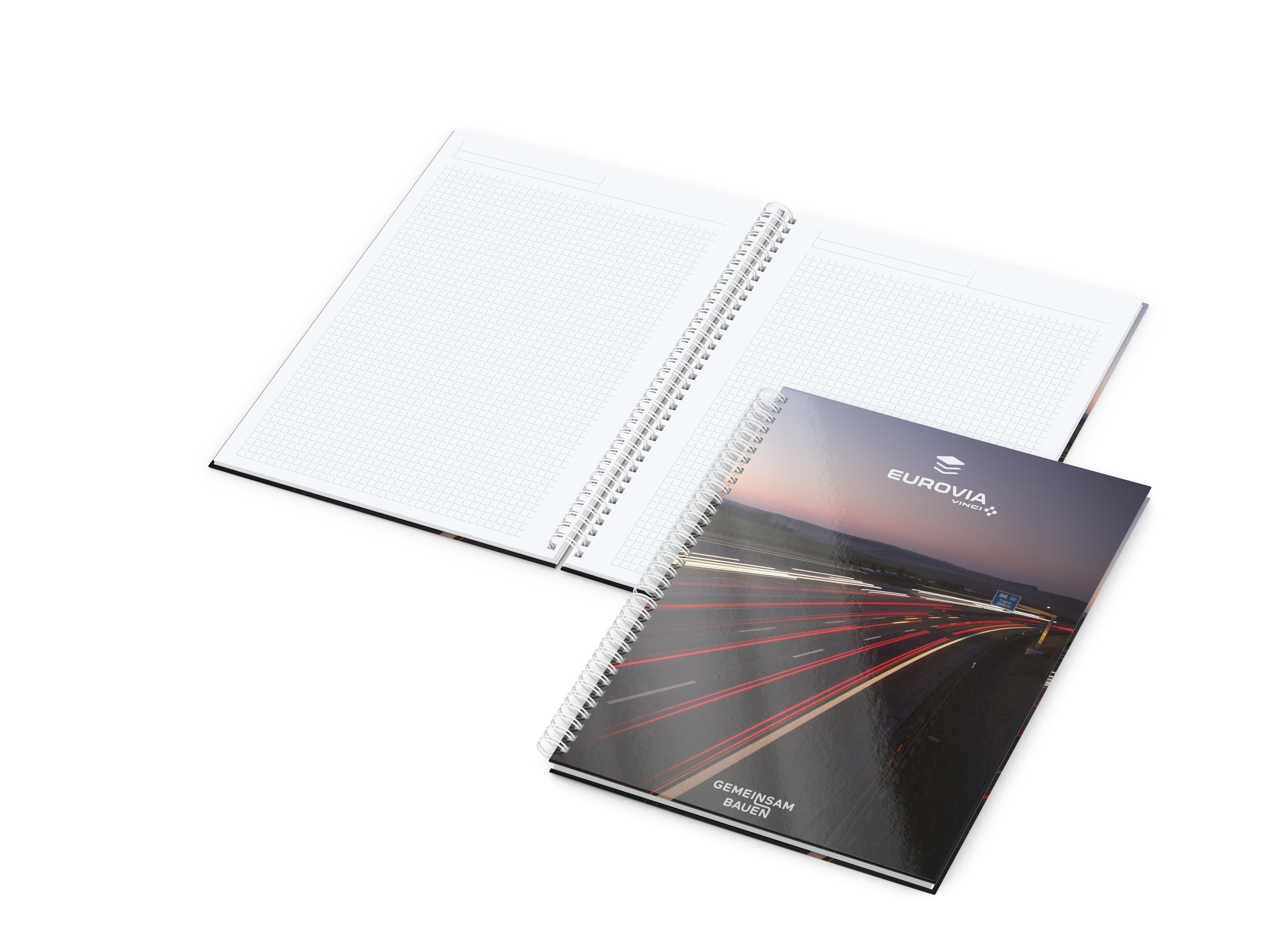 Business-Notizbücher - Wire-O-Bindung Bizz-Book A4-Plus Cover-Star bestseller, gloss-individuell