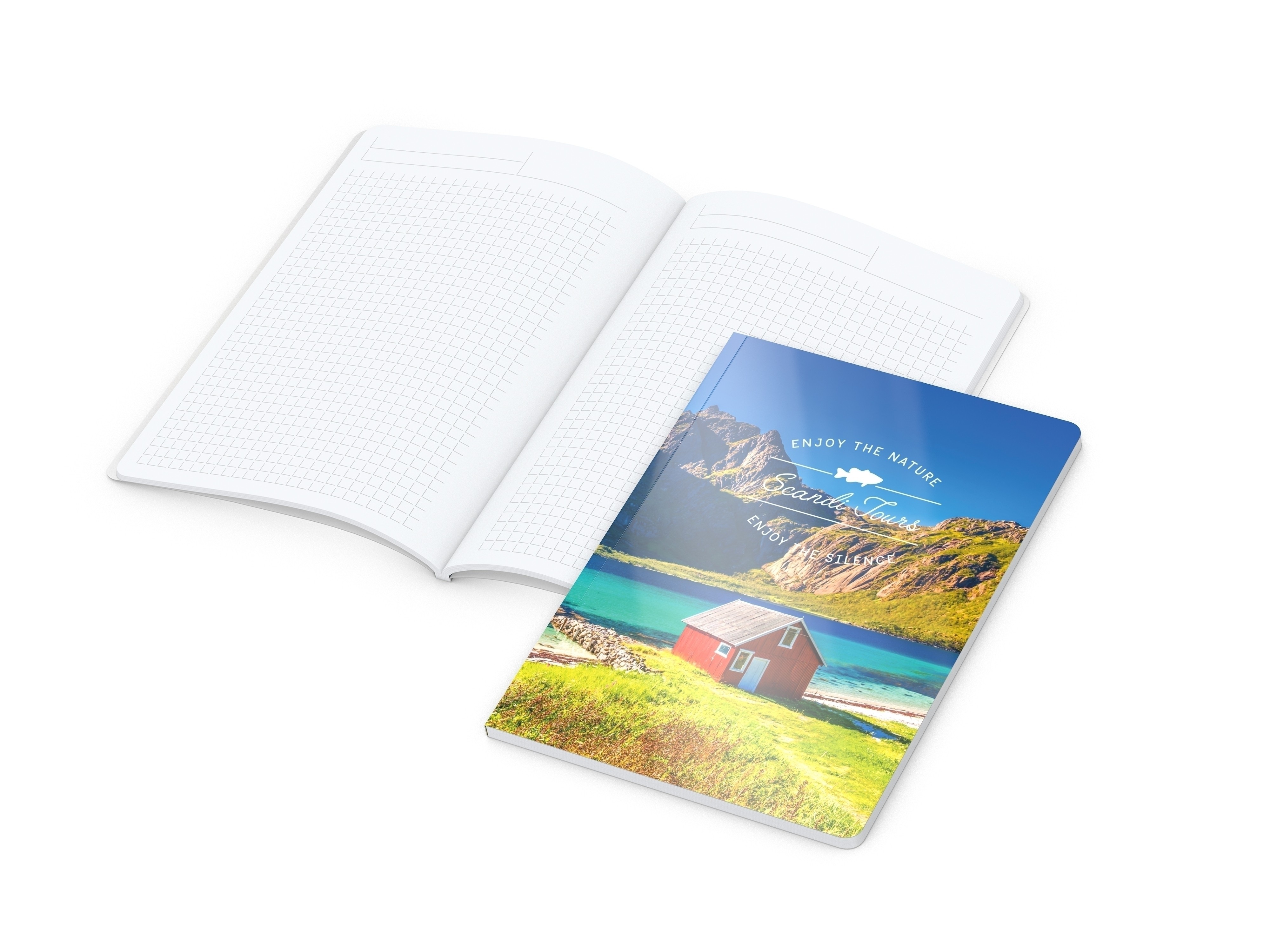 Business-Notizbücher - fest gebunden Copy-Book White A5 bestseller, 4C-Digital, matt-individuell