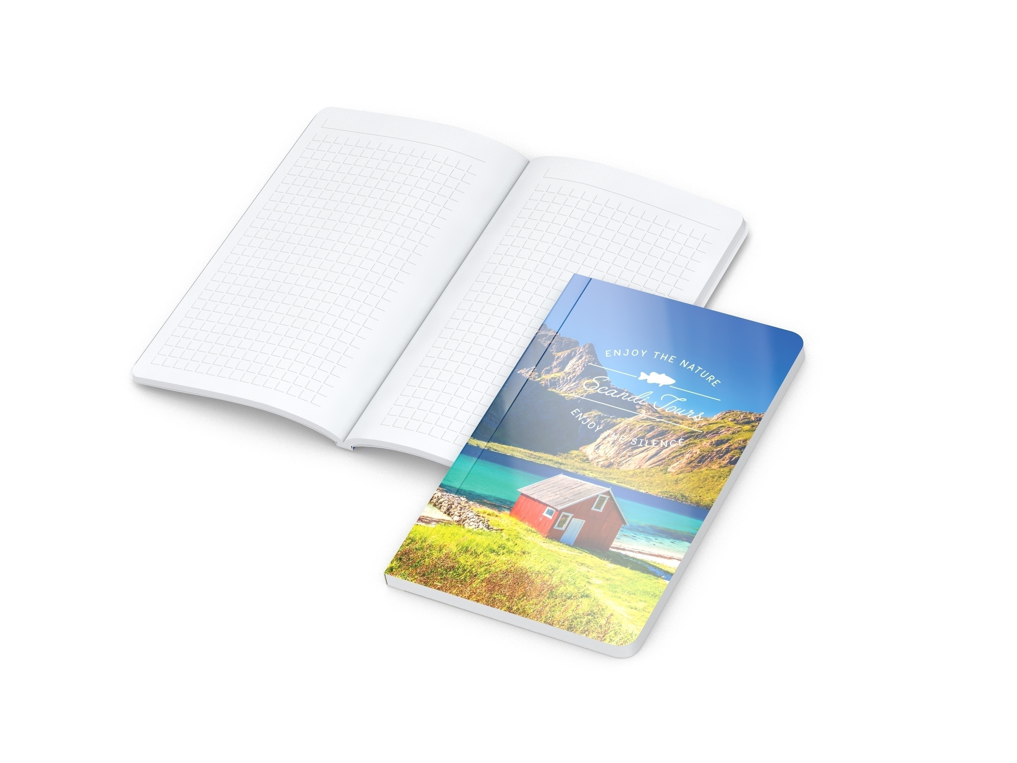 Business-Notizbücher - fest gebunden Copy-Book White Pocket bestseller, 4C-Digital, gloss-individuell