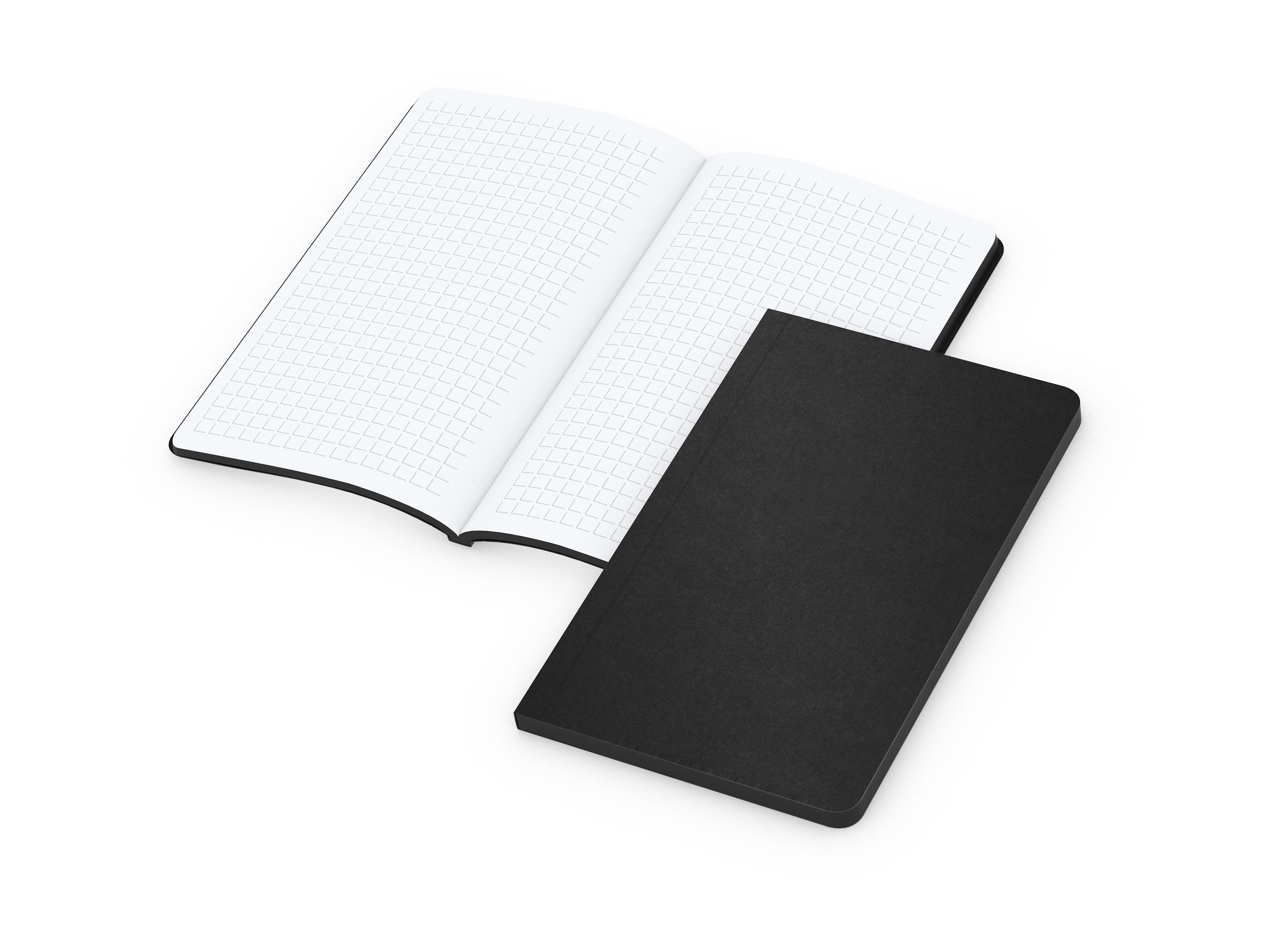 Business-Notizbücher - fest gebunden Tablet-Book Slim Pocket, Farbschnitt und Prägung