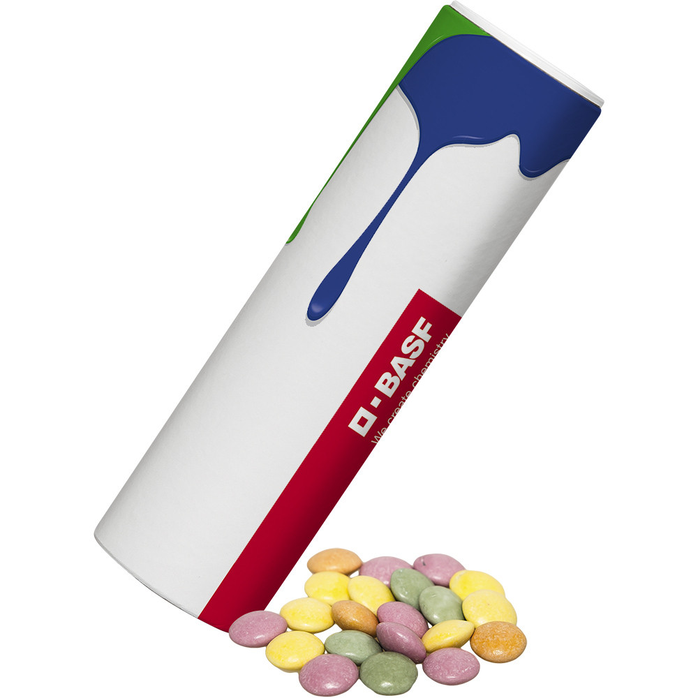 Bio Bunte Schokolinsen, ca. 35g, Papprolle