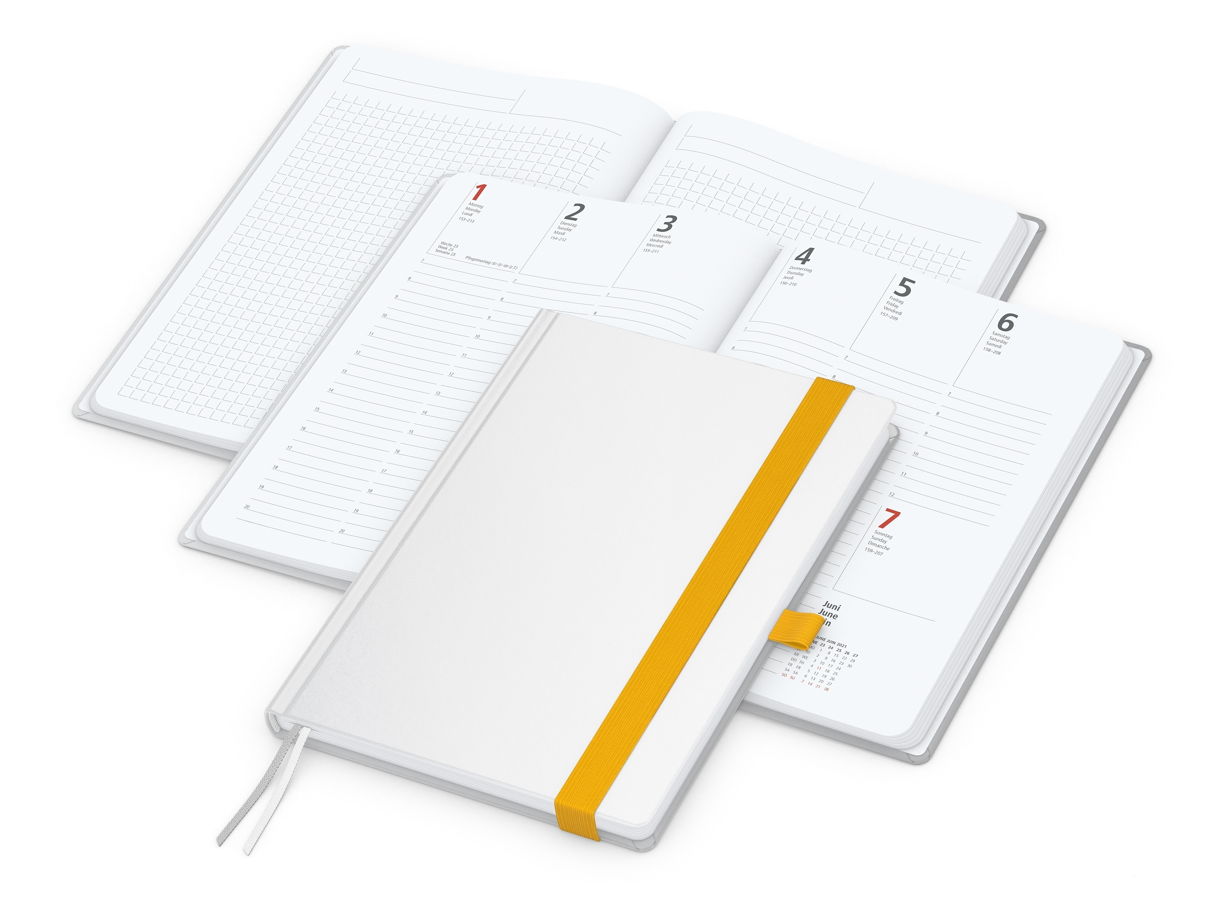 Hybrid-Wochentimer Match-Hybrid A5 bestseller, matt-individuell