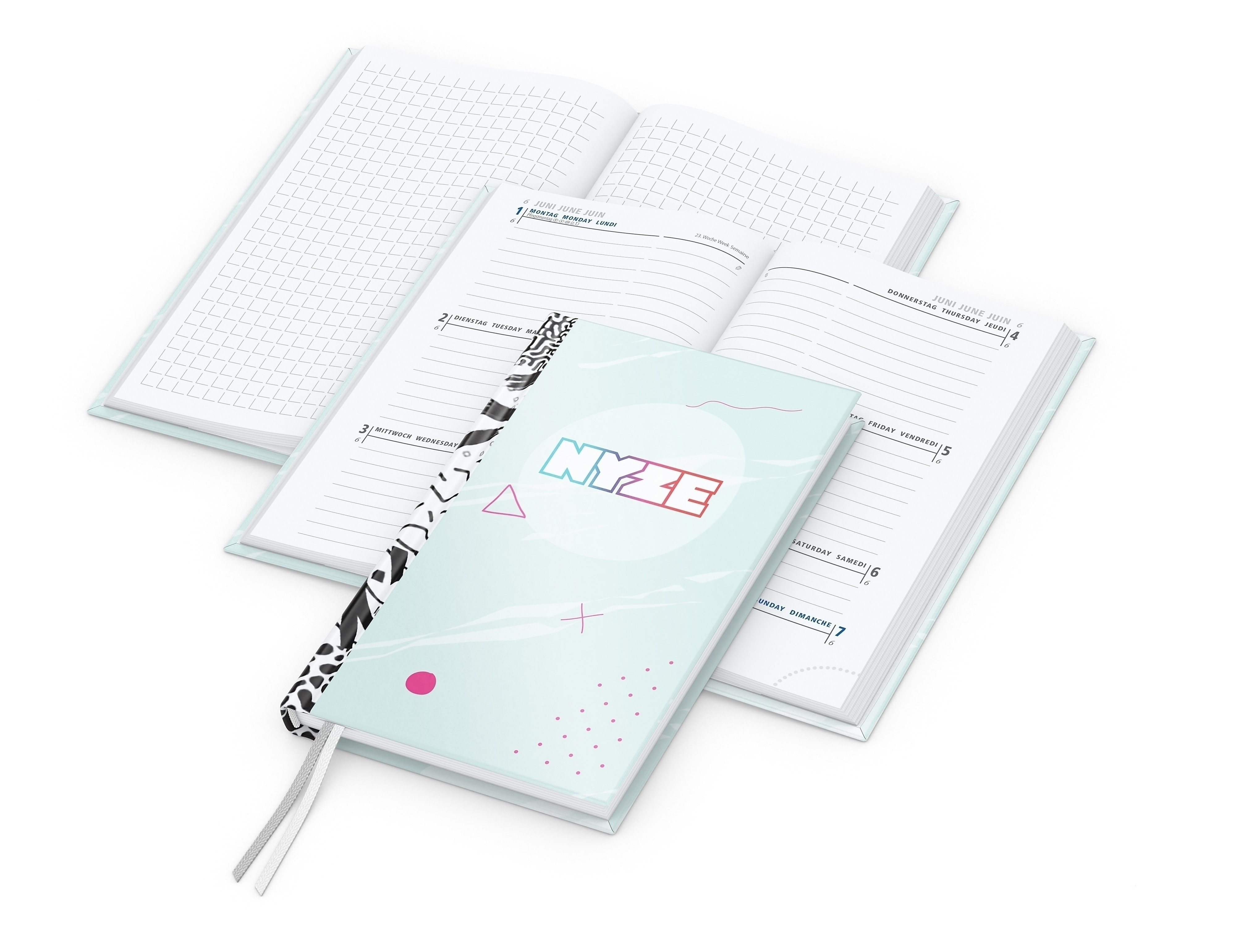 Hybrid-Wochentimer Note-Hybrid Pocket bestseller, 4C-Digital, gloss-individuell