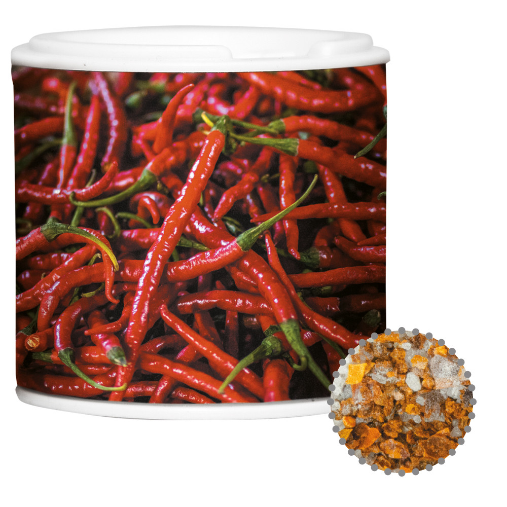 Gewürzmischung Chili-Salz, ca. 25g, Gewürzpappstreuer