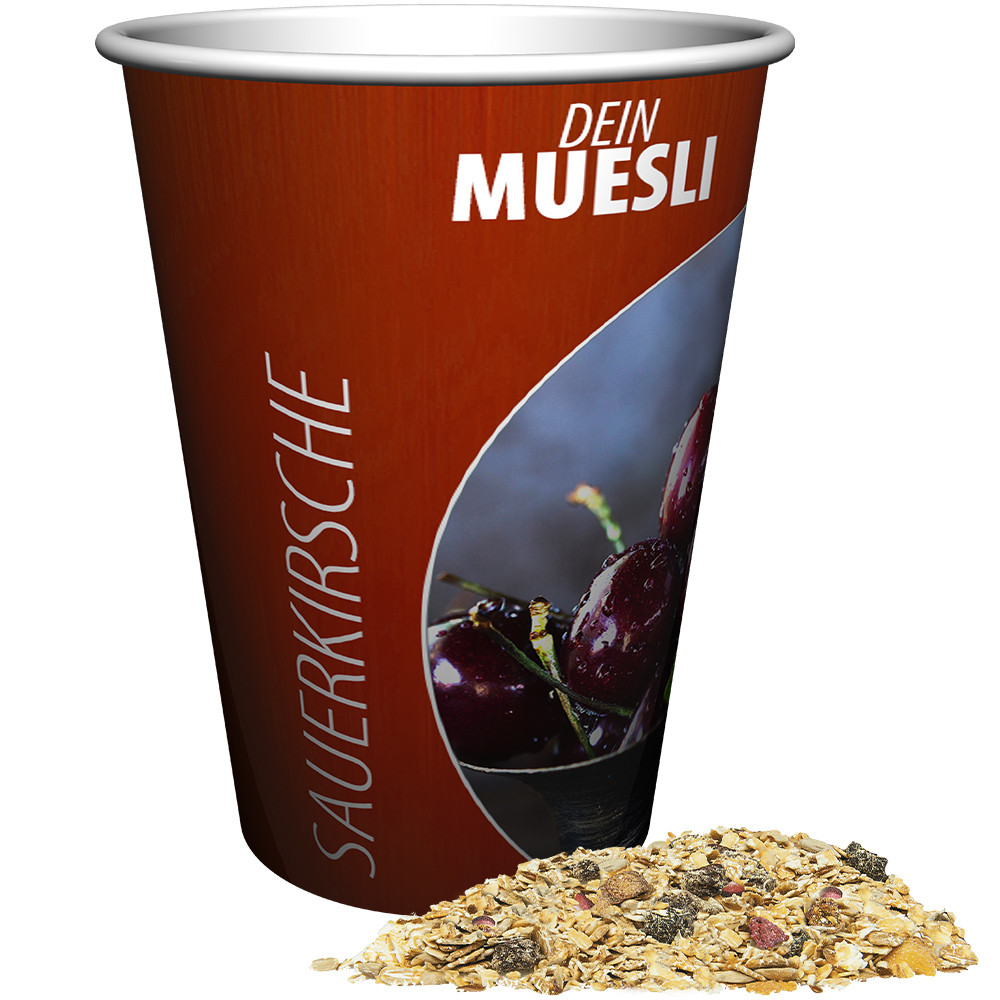 Bio Müsli Sauerkirsche, ca. 50g, Snackbecher Maxi