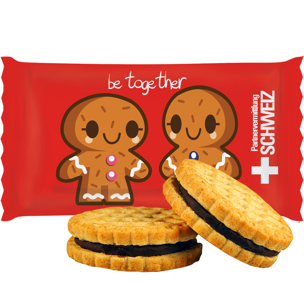 Doppelkeks mit Kakaocreme, ca. 13g, Flowpack