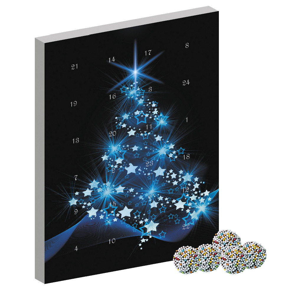 Bunte Schokotaler, ca. 40g, Adventskalender Mini Hochformat