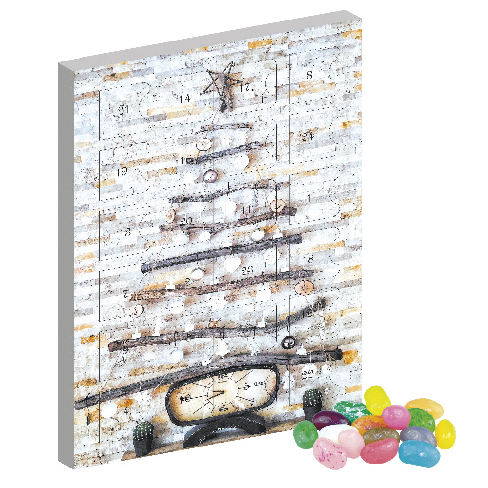 Jelly Beans süß-Mix, ca. 40g, Adventskalender Mini Hochformat