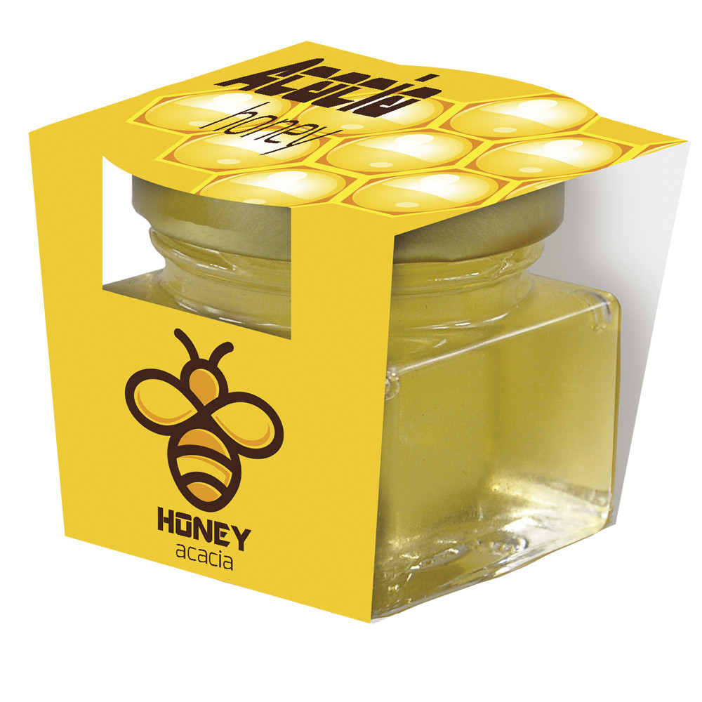 Honig Acacia, 40ml, Glas mit Metalldeckel und Papierschuber