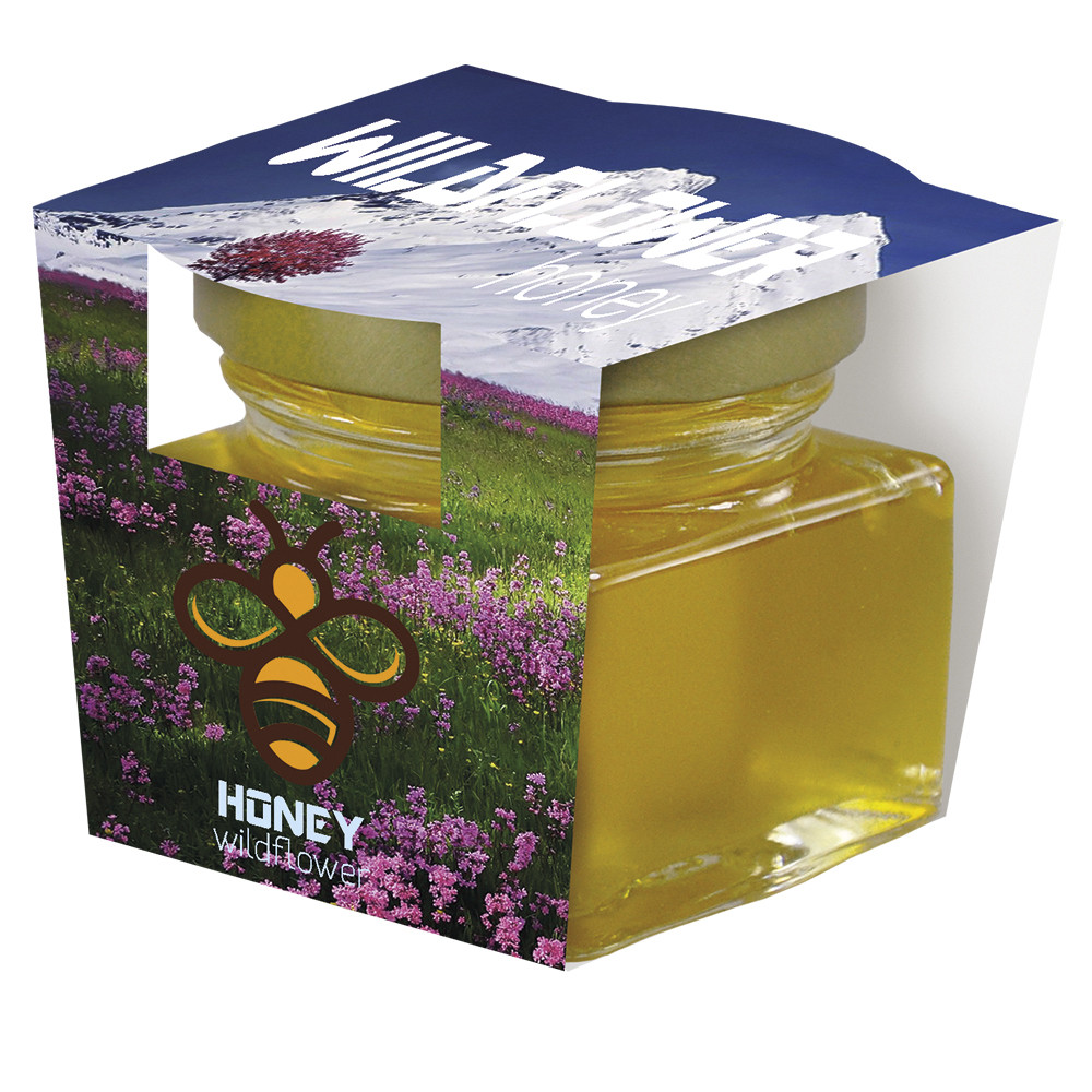 Honig Wildblume, 40ml, Glas mit Metalldeckel und Papierschuber