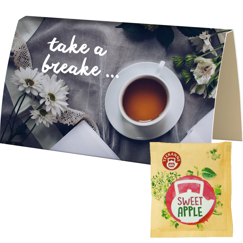 Bio Beuteltee Sweet Apple, ca. 2,5g, Werbekarte gefaltet