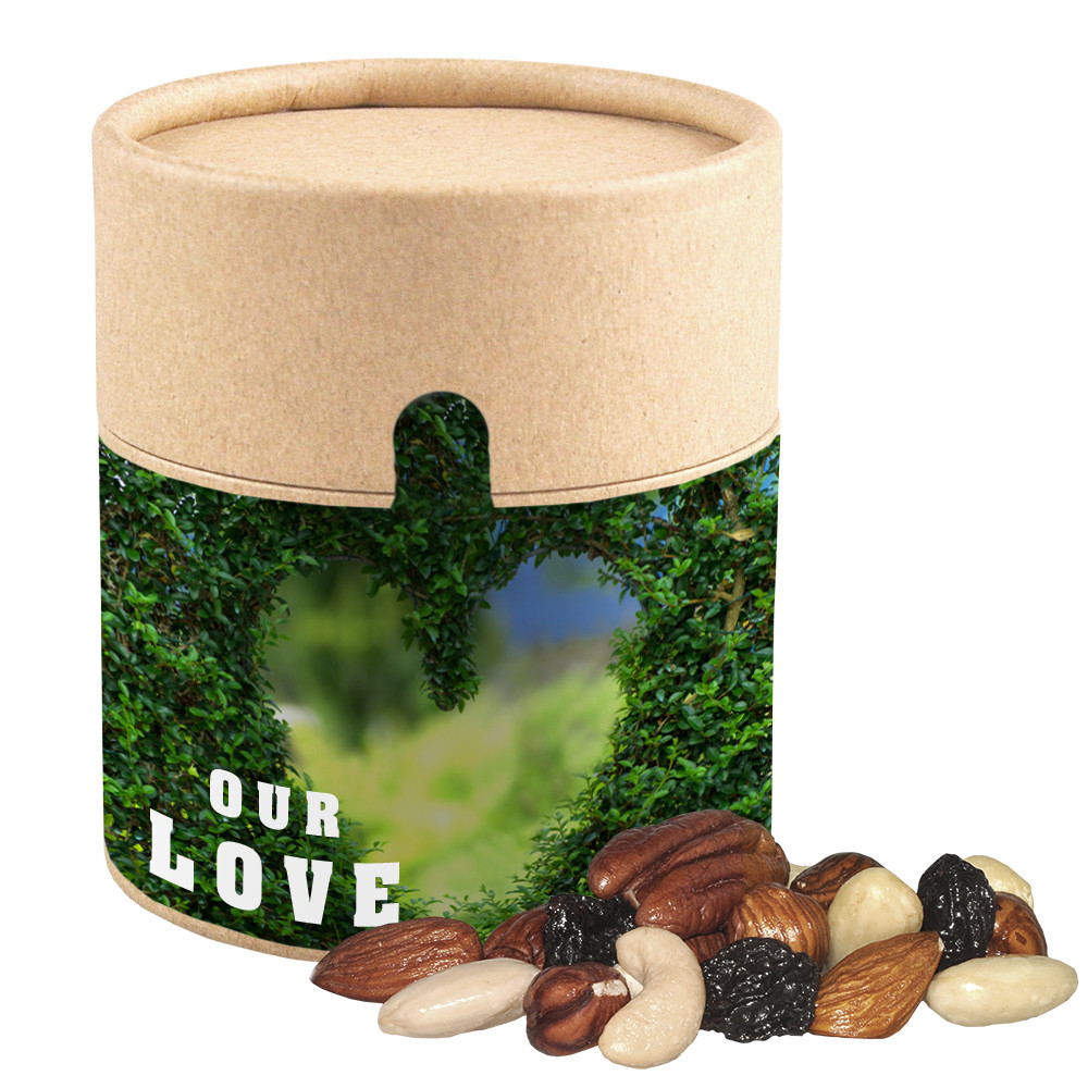 Studentenfutter, ca. 80g, Kompostierbare Pappdose Midi