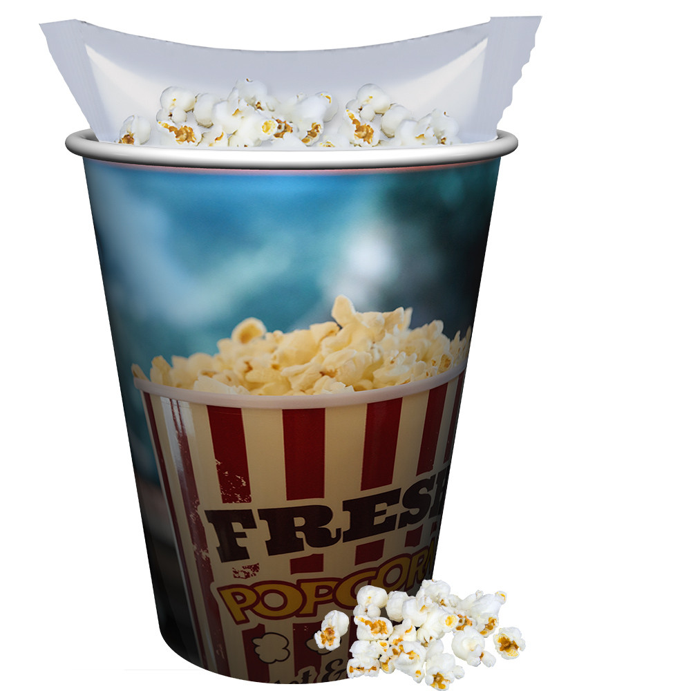 Popcorn salzig, ca. 10g, Snackbecher Maxi mit Maxi Tüte