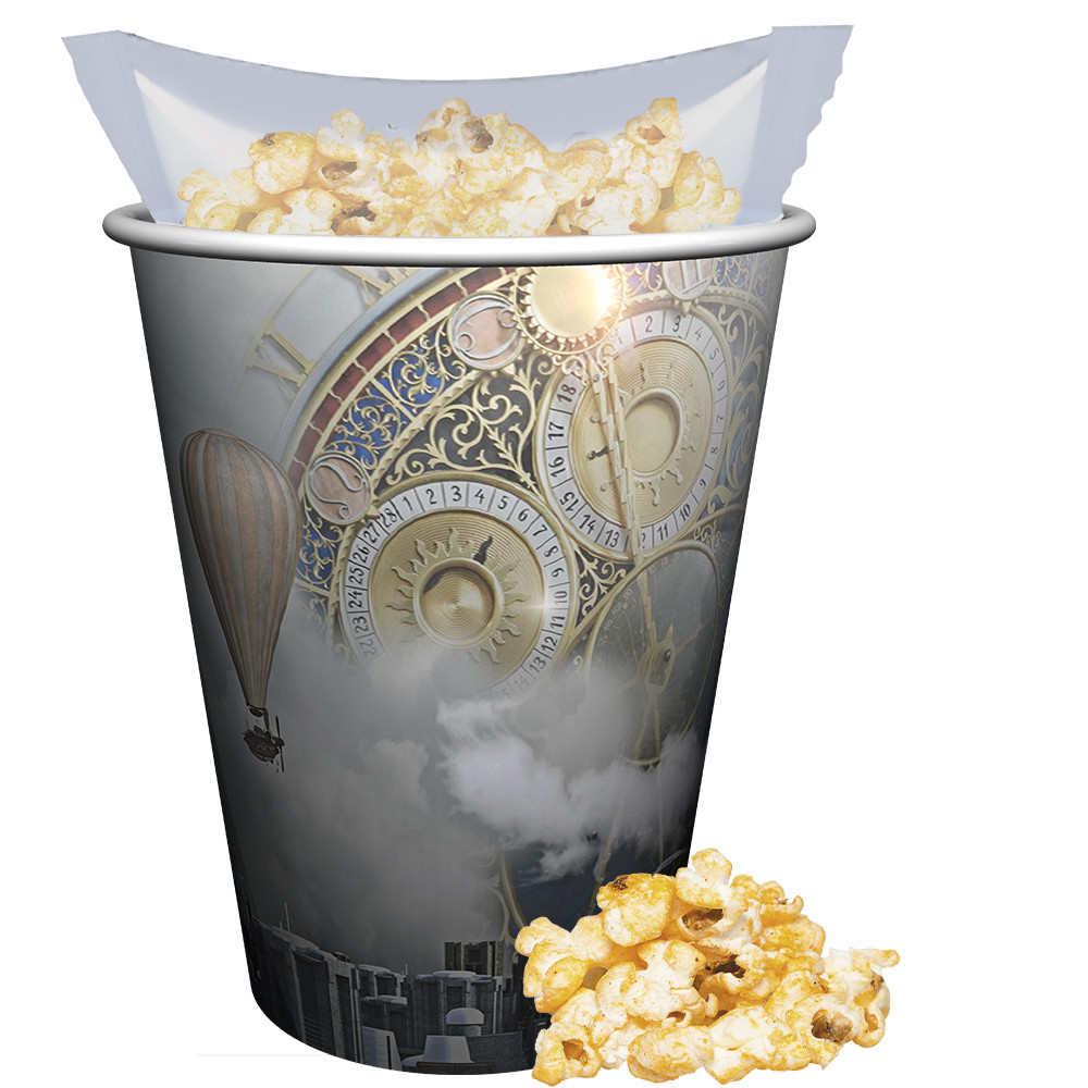 Popcorn Paprika-Chili, ca. 12g, Snackbecher Maxi mit Maxi Tüte