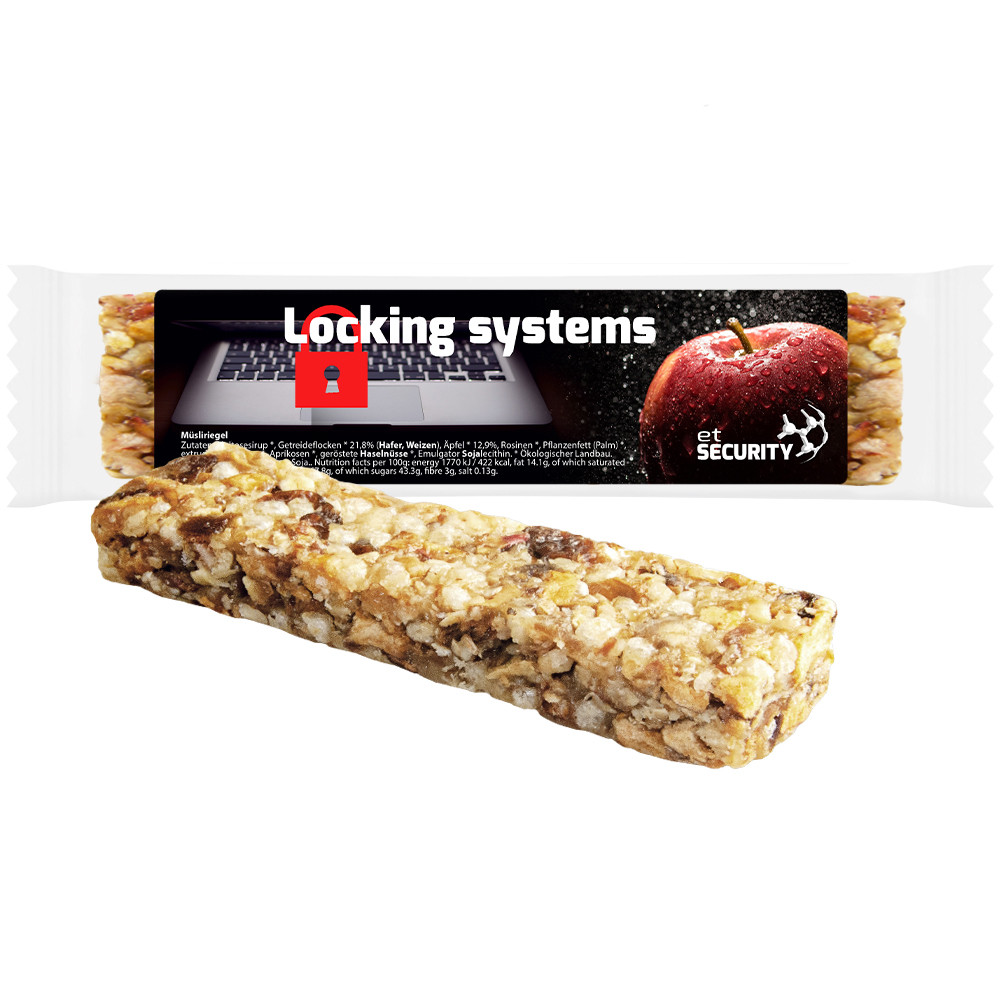 Müsliriegel Multikorn-Apfel, ca. 25g, Express Flowpack mit Etikett