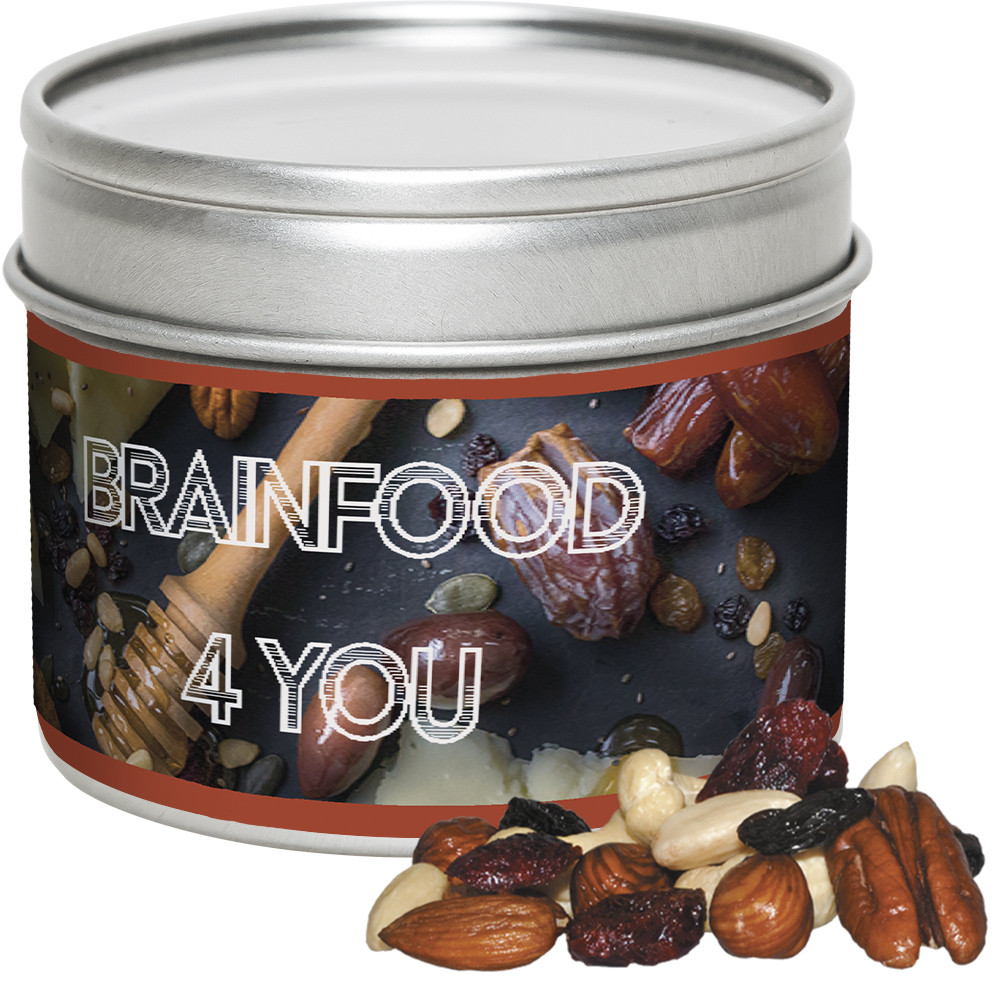 Premium Studentenfutter, ca. 60g, Metalldose mit Sichtfenster