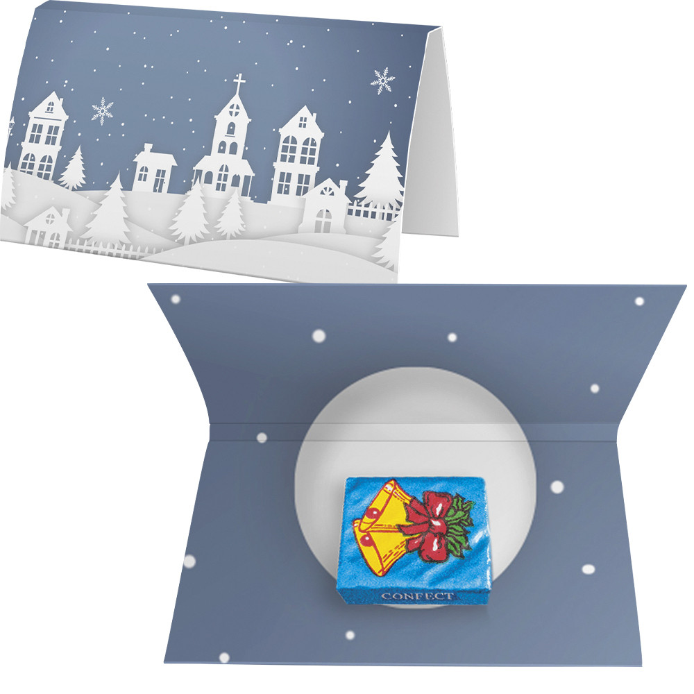 Schoko Eiskonfekt, ca. 11g, Werbekarte gefaltet