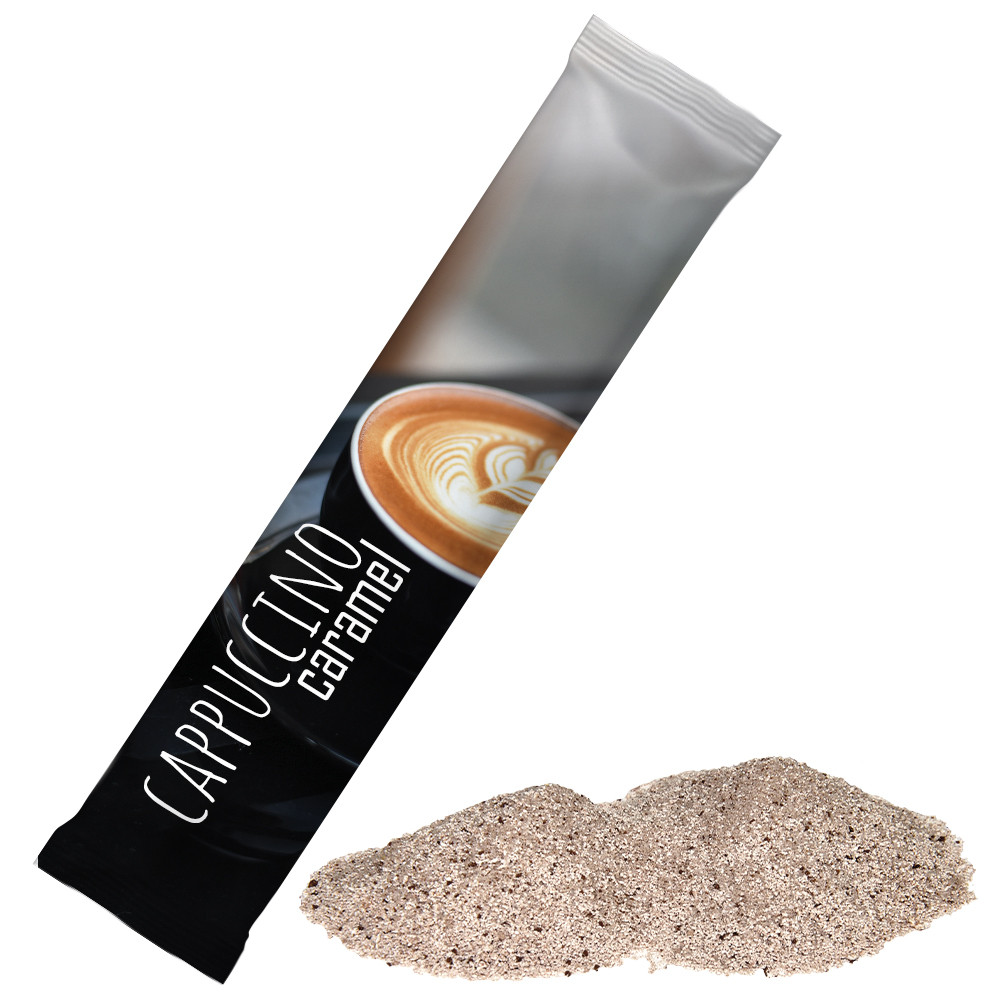 Getränkepulver Cappuccino Caramel-Krokant, ca. 12g, Stick Portionstüte Midi