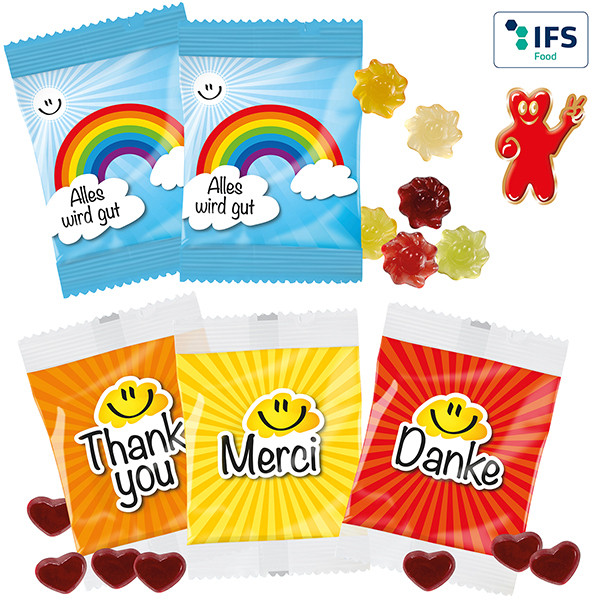 Fruchtgummi im DANKE-Tütchen