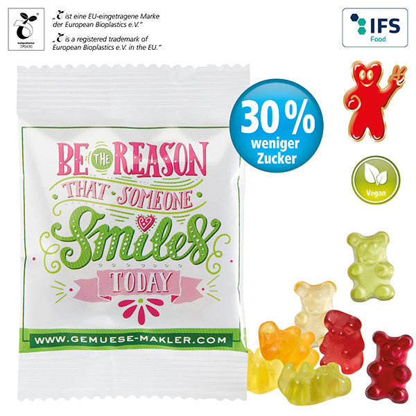 Vegane Smart-Bärchen im kompostierbaren Tütchen