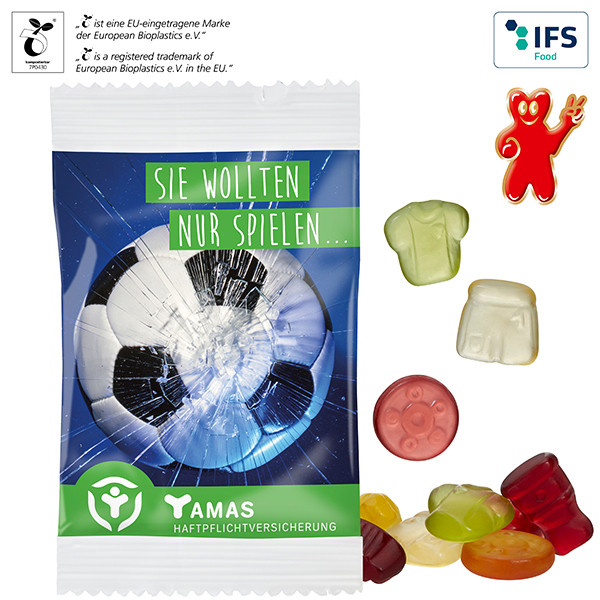 Fruchtgummi STANDARD 15 g, im kompostierbaren Tütchen