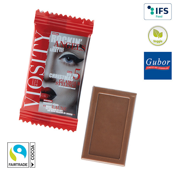 MIDI-Schokoladen-Täfelchen im Standard-Flowpack