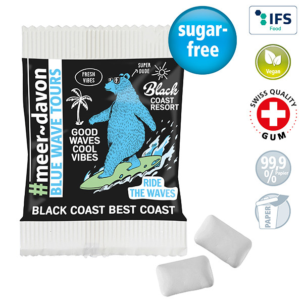 2er Kaugummi im Papiertütchen