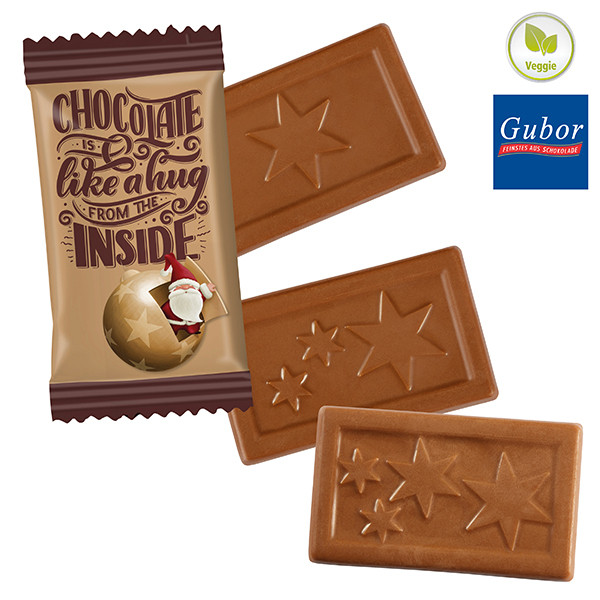 MIDI-Schoko-Täfelchen X-mas im konventionellen Flowpack