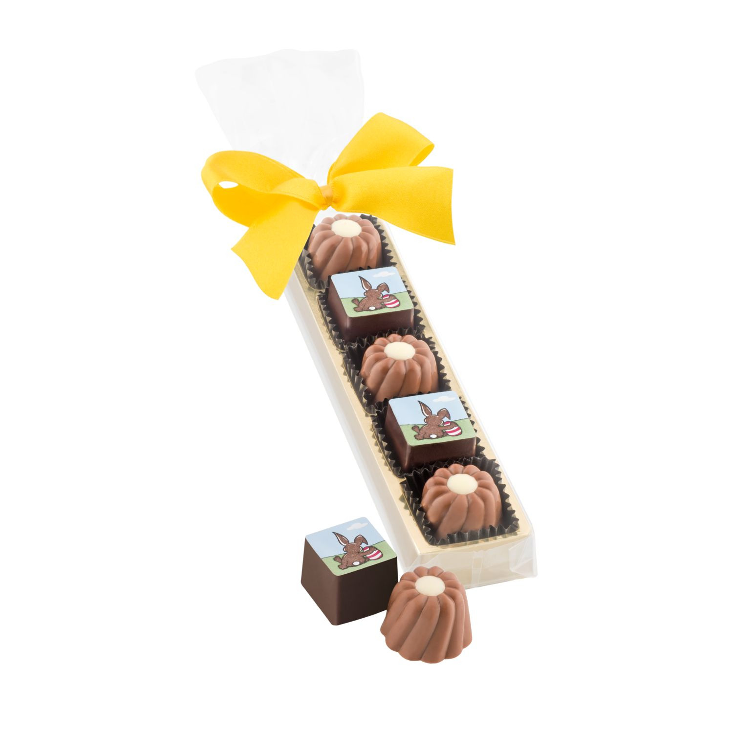 Geschenkartikel / Präsentartikel: Osterpralinen-Stange Ich hab dich lieb 