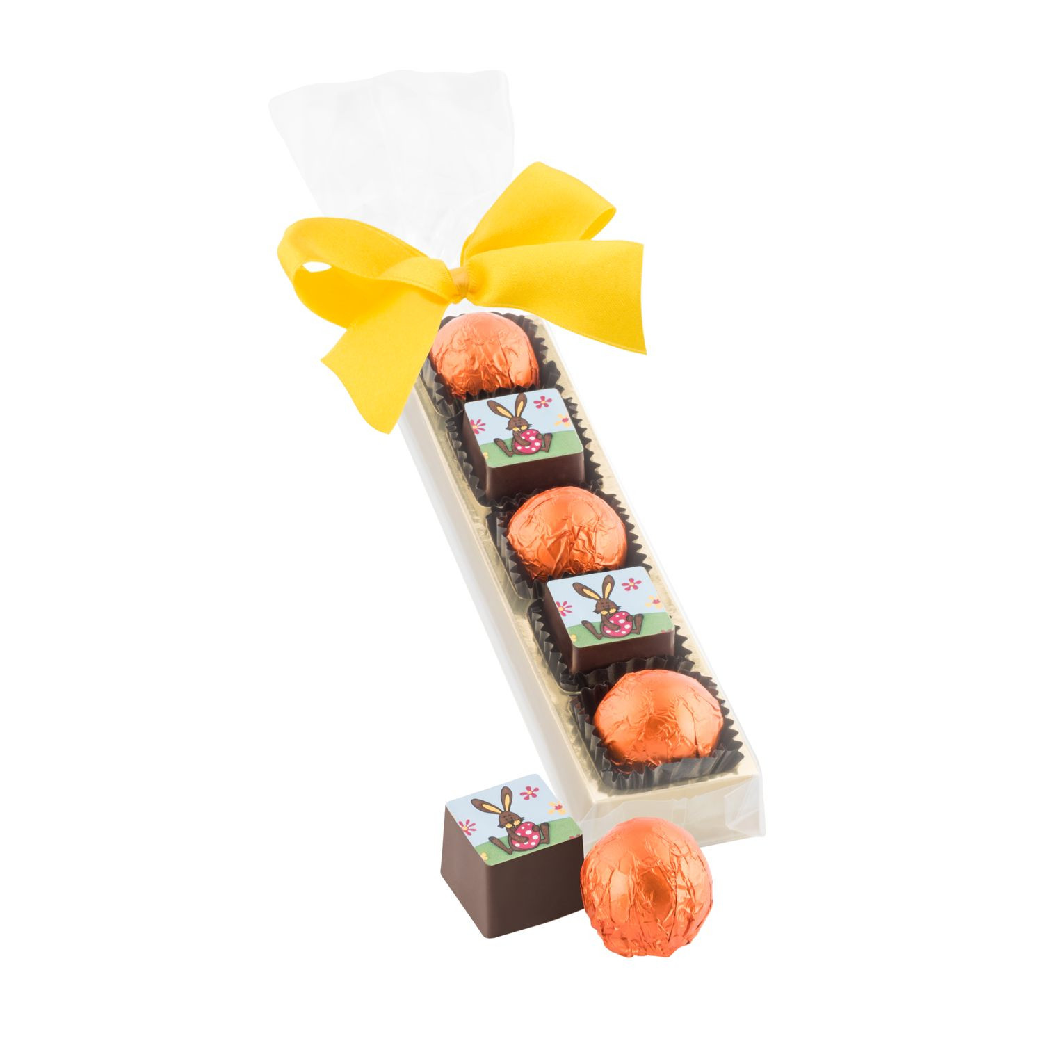 Geschenkartikel / Präsentartikel: Osterpralinen-Stange Osterhase 