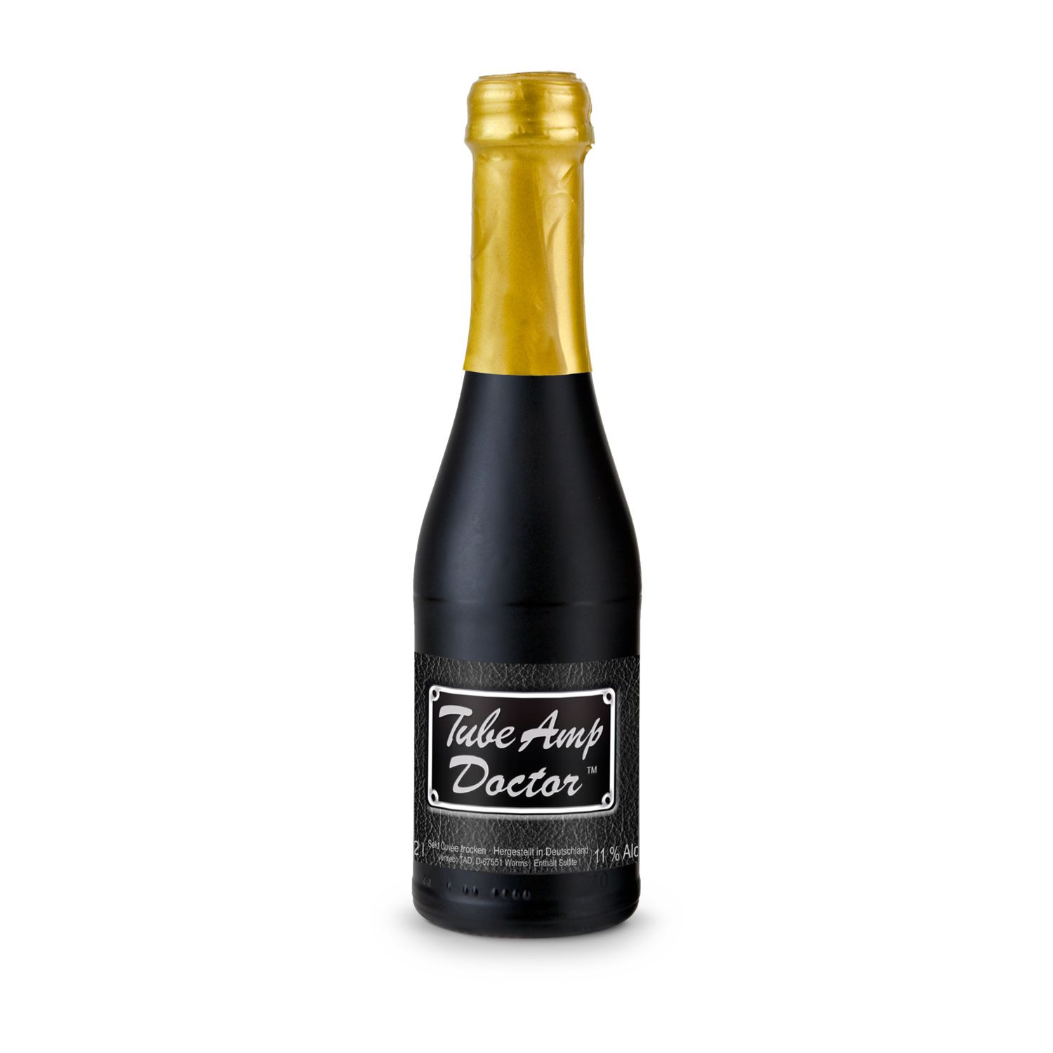 Sekt Cuvée Piccolo - Fl. schwarz matt - Kapsel gold, 0,2 l