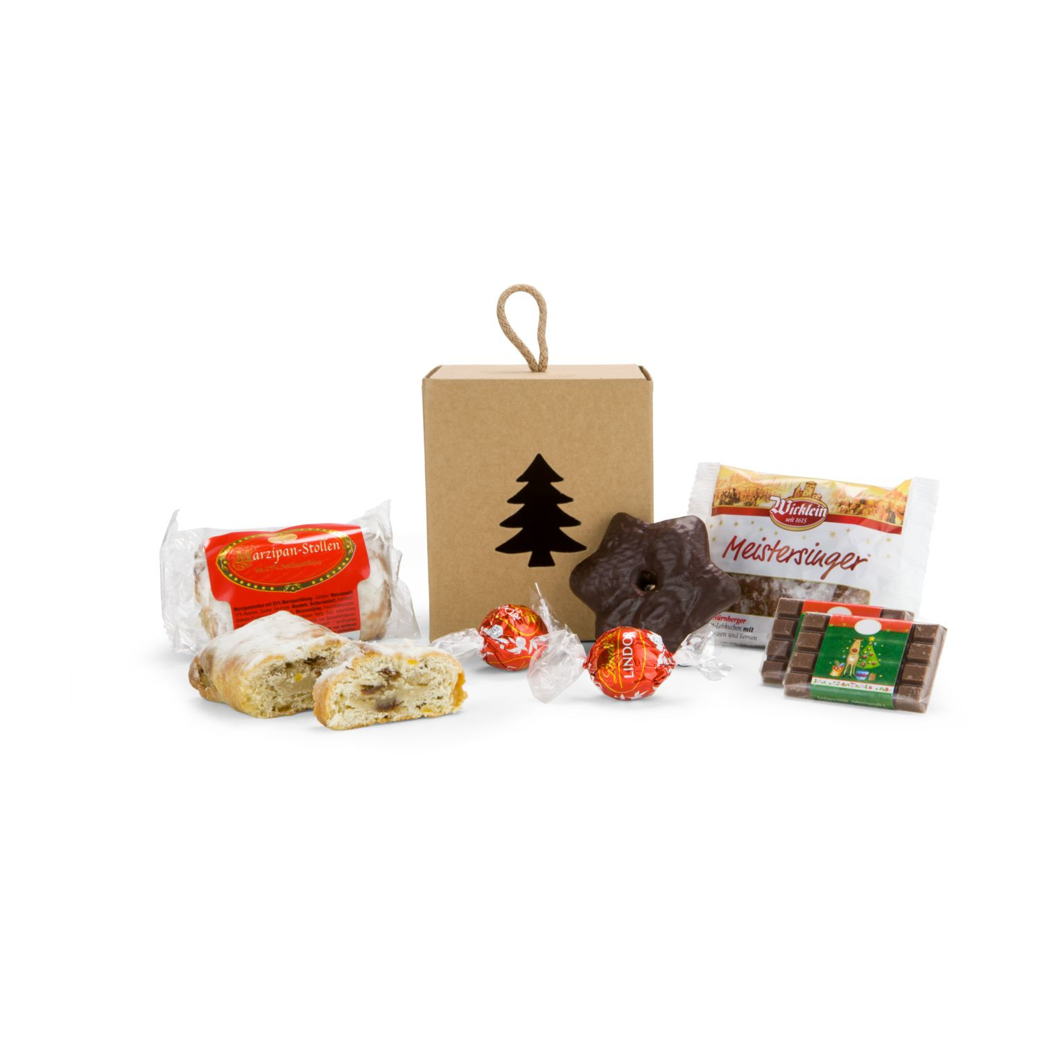 Geschenkset / Präsenteset: Süße Tannenbaumbox