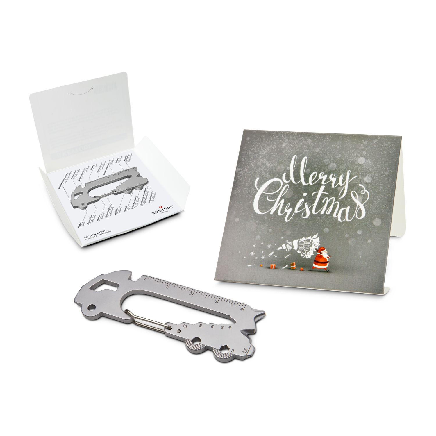 Geschenkartikel: ROMINOX® Key Tool / Multifunktionswerkzeug im Motiv-Mäppchen Merry Christmas