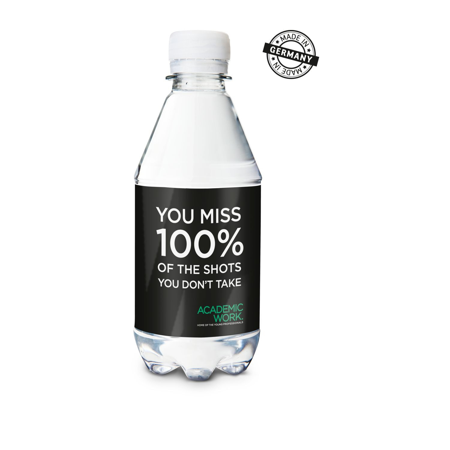 330 ml PromoWater - Mineralwasser, still, Hergestellt in Deutschland - Eco Papier-Etikett