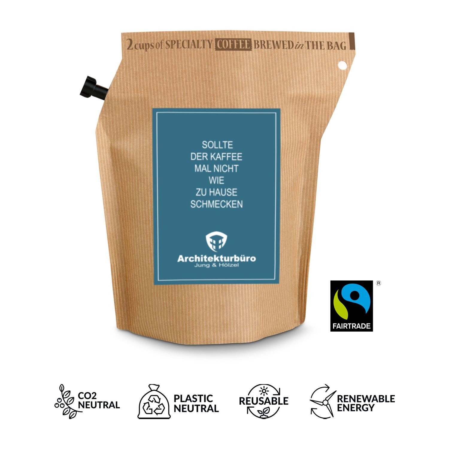 Werbe-Kaffee Honduras, wiederverwendbarer Brühbeutel