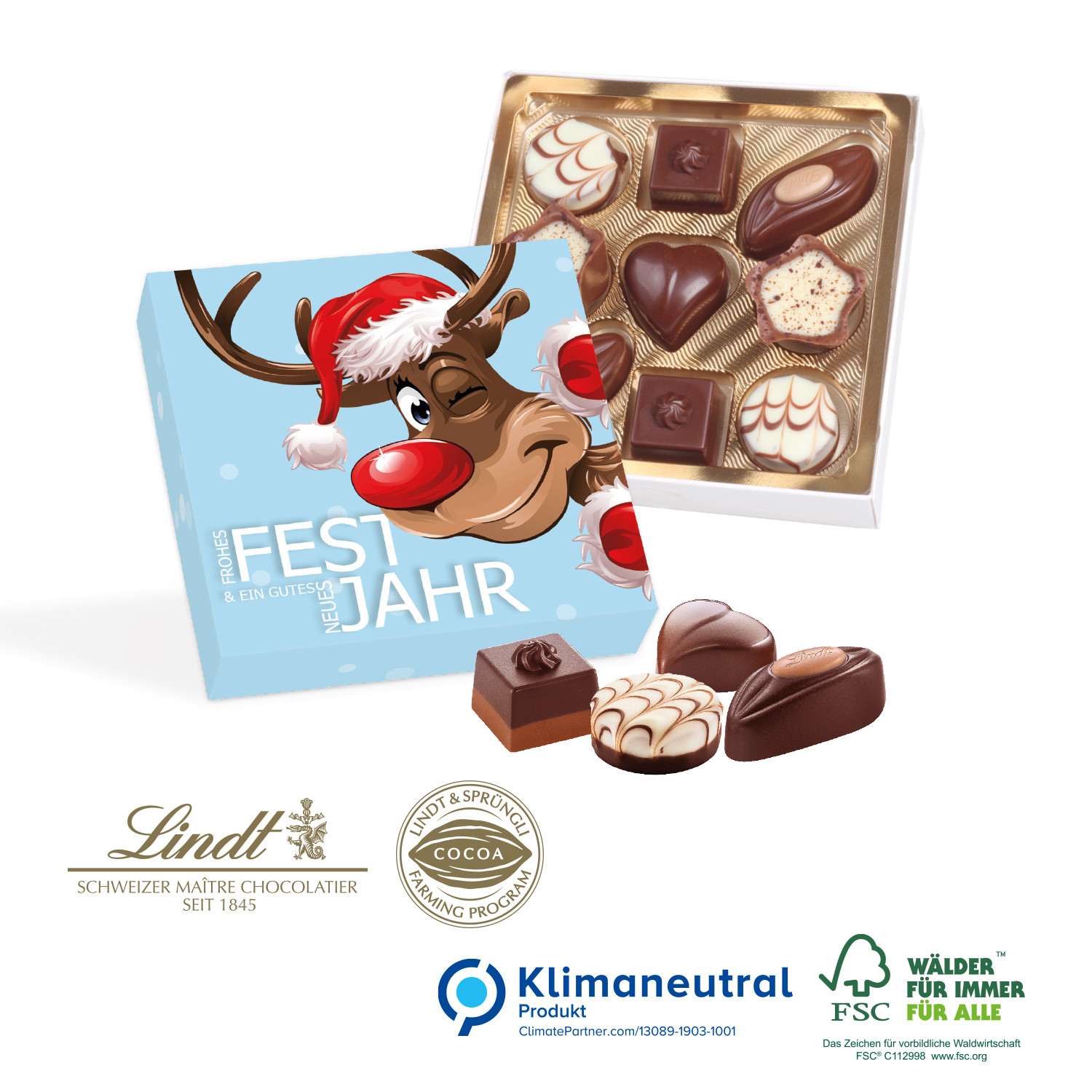 Lindt Pralinés Kleine Kostbarkeiten, Klimaneutral, FSC®