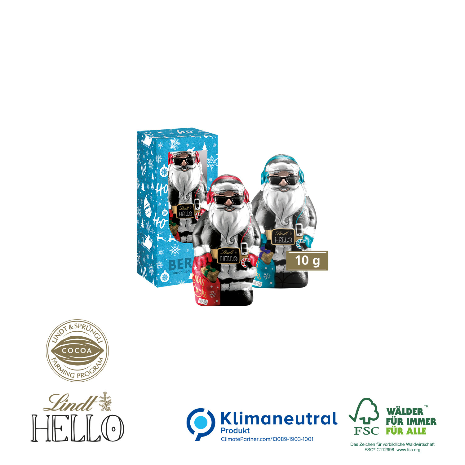 HELLO Xmas Santa, Mini, Klimaneutral, FSC®