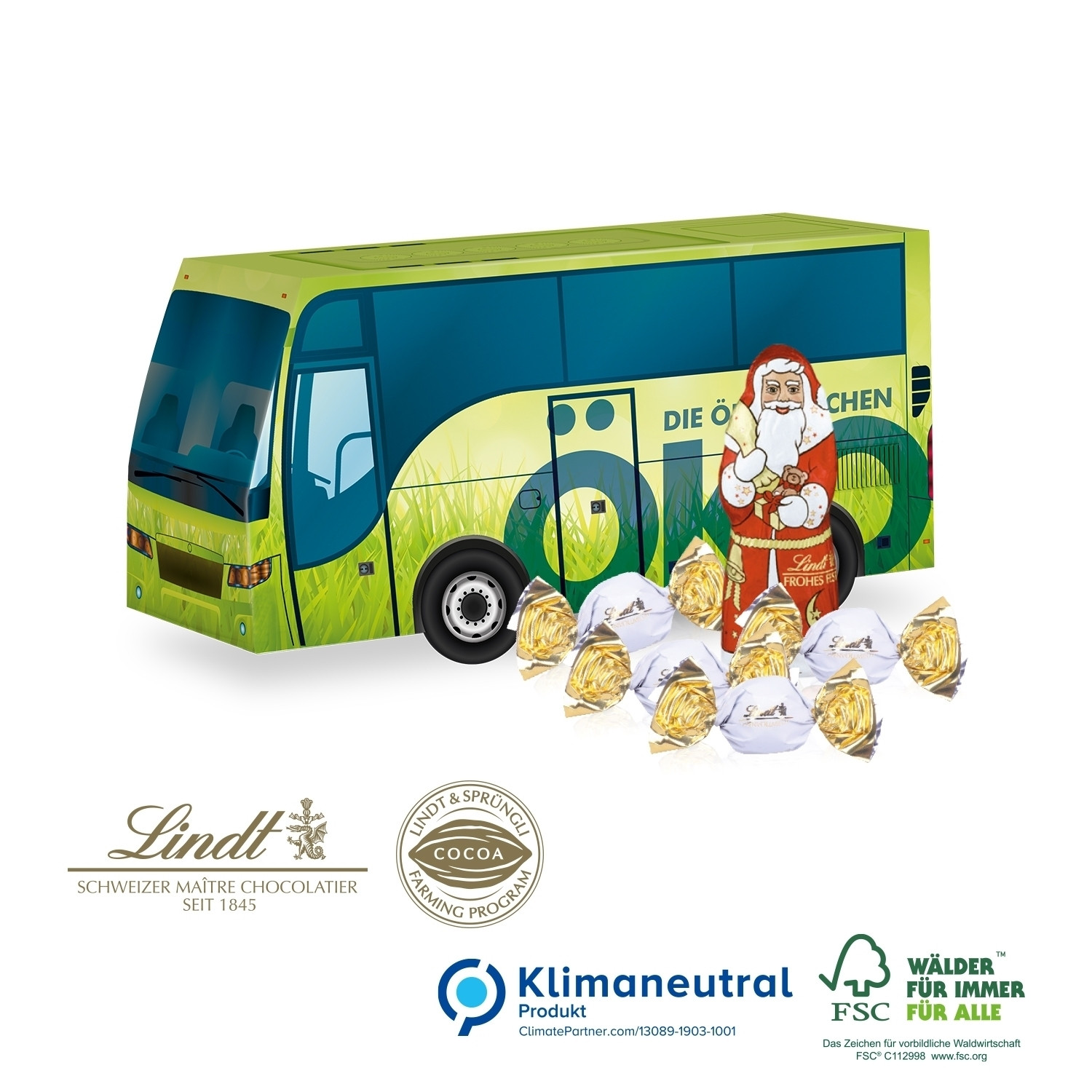 Präsent Weihnachts-Bus, Klimaneutral, FSC®