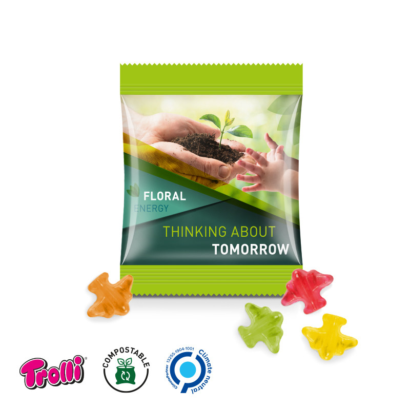 Trolli - Fruchtgummi Minitüte 15g, "Flugzeug", kompostierbare Folie