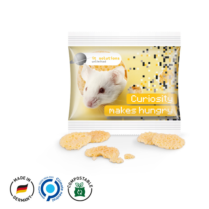 Käse Chips Miditüte, kompostierbare Folie