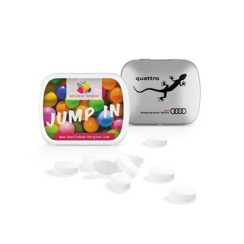 Klapp Dose Pfefferminzpastillen, Druck